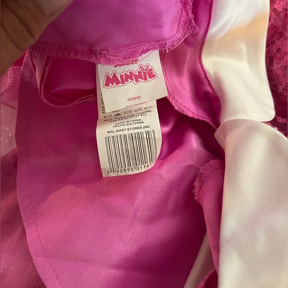 Hostess Pick ☄️ Glittery Pink Polka Dot Kids Disney Minnie Mouse Costume